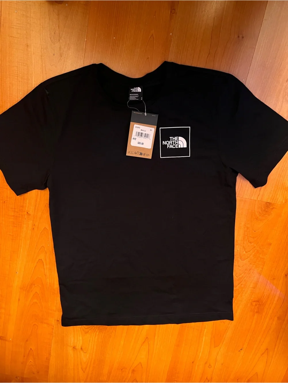 The North Face Black Short-Sleeve Logo Tee mens medium new with tags